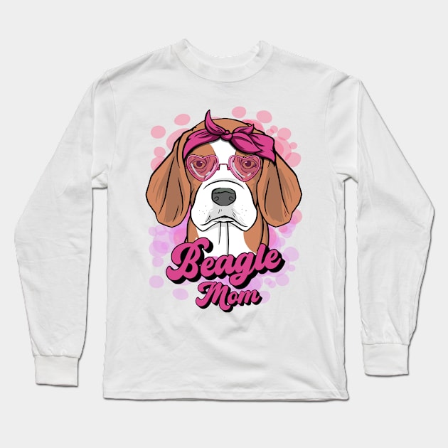 Beagle Mom Long Sleeve T-Shirt by Rebrand